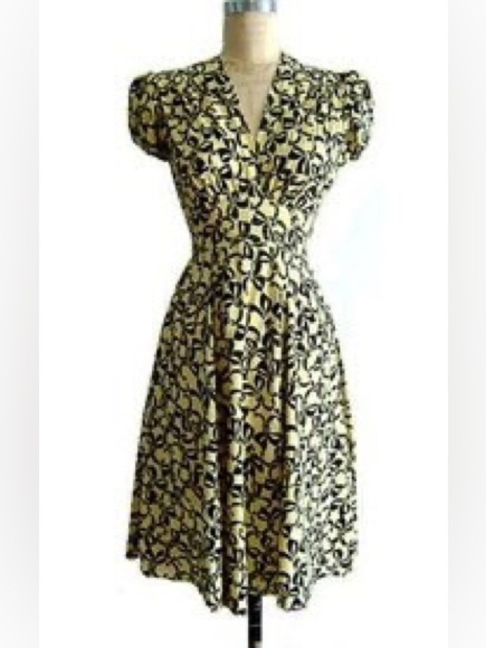 Trashy Diva Ashley Dress in Yellow Mini Bows Sz 2 EUC